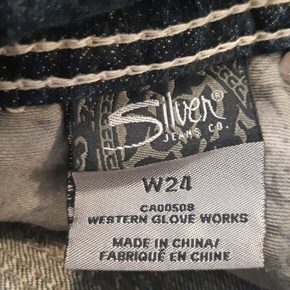 Silver Jeans Aiko NEW Mid Shorts Womens 24 Indigo Blue Distressed Fray Hem - Picture 6 of 7